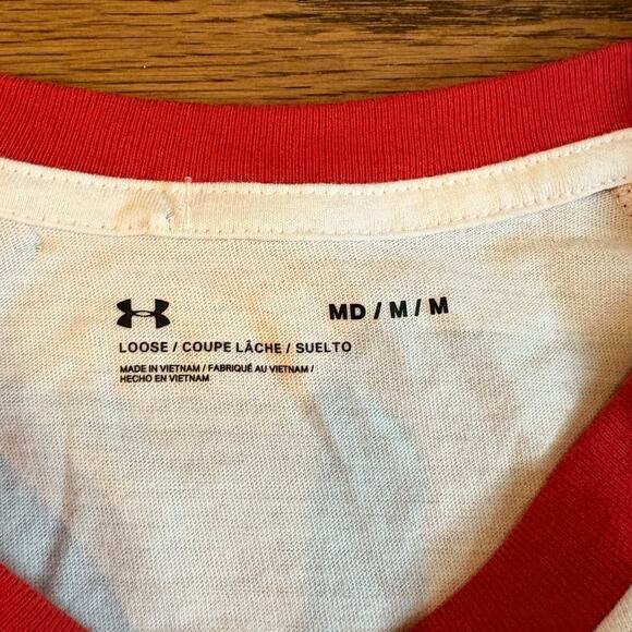 Under Armour Womens Medium Texas Tech 3/4 Sleeve Baseball Tee Casual Tshirt NWT - Picture 3 of 8